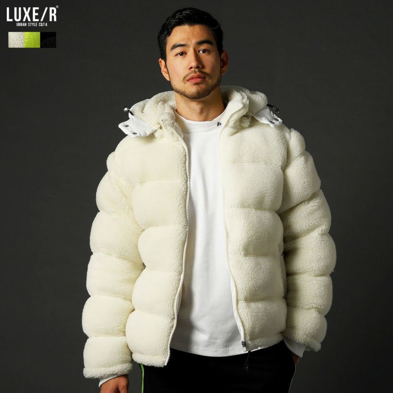 LUXE/R 高密度タフタ×ボア中綿入りジャケット 高密度タフタ×ボア中綿入りフードパーカージャケット | REZES