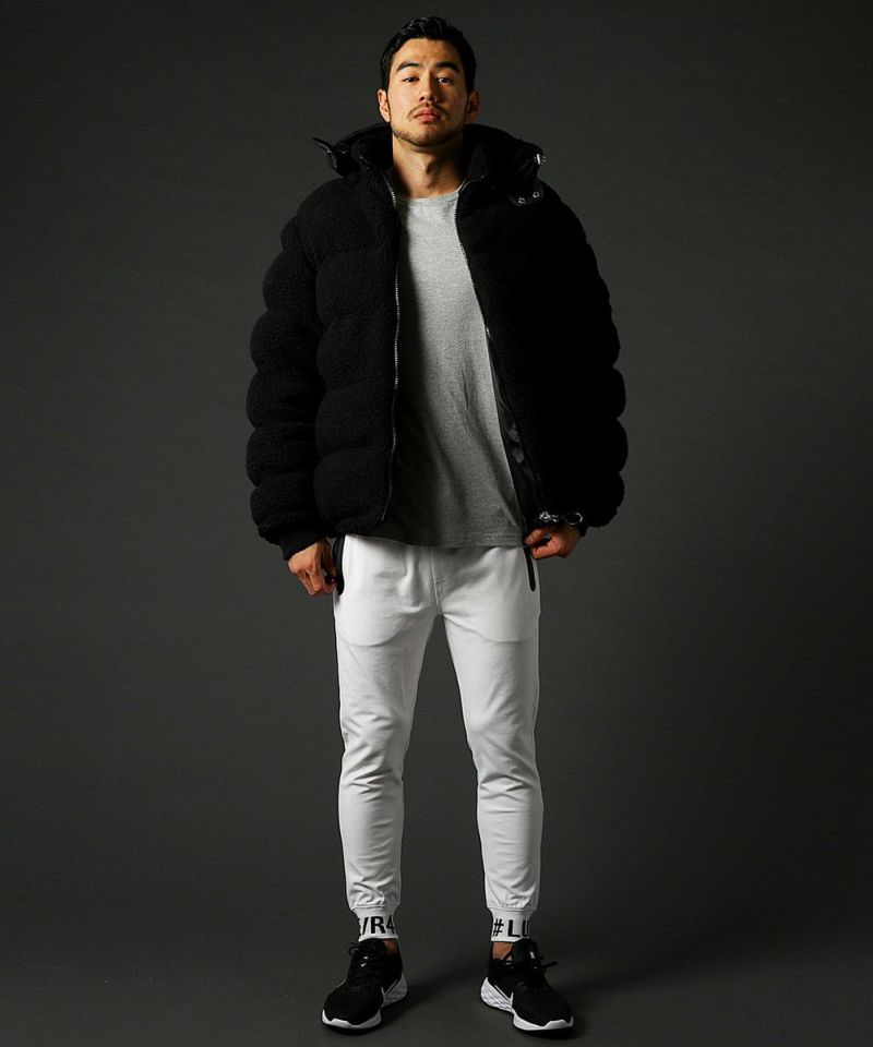 LUXE/R 高密度タフタ×ボア中綿入りジャケット 高密度タフタ×ボア中綿入りフードパーカージャケット | REZES