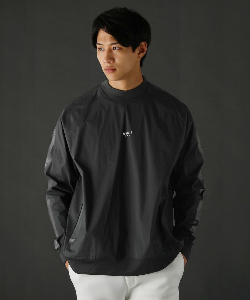 LUXE/R GOLF 撥水ストレッチ布帛リブハイネック長袖プルオーバー LUXE/R GOLF 撥水ストレッチ布帛リブハイネック長袖プルオーバー