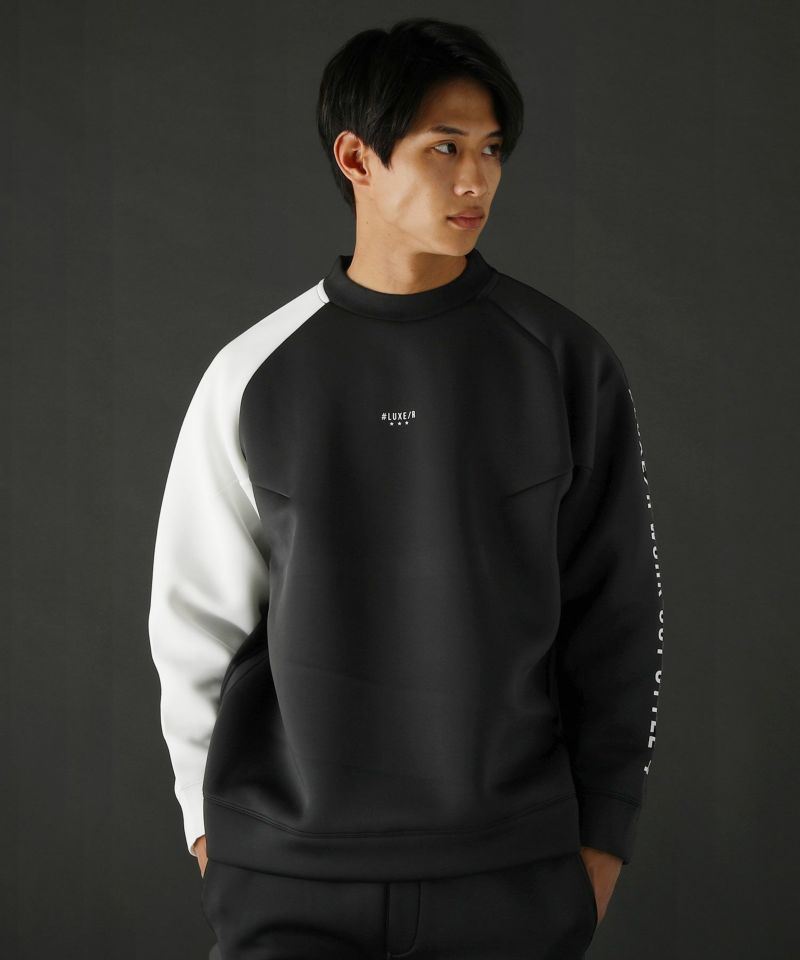 レジェス（REZES）/＜LUXE/R＞スポンジボンディングハイネック袖配色プルオーバー スポンジボンディングハイネック袖配色プルオーバー | REZES OFFICIAL