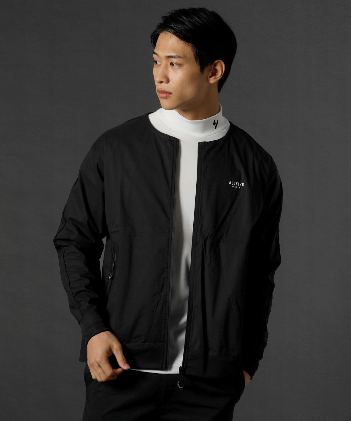 美品 LUXE/R GOLF ストレッチ布帛リブハイネック長袖プルオーバー XL 楽天市場】【セットアップ対応】 プルオーバー イージーケア