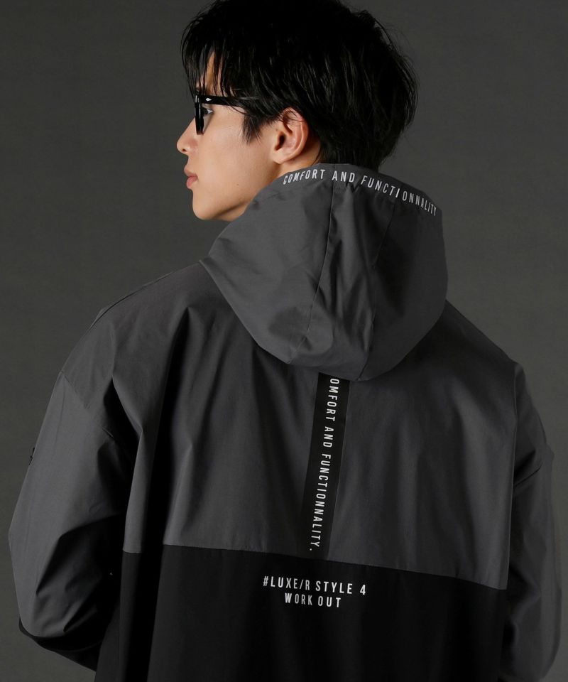 ストレッチ布帛長袖バイカラープルパーカー | REZES OFFICIAL