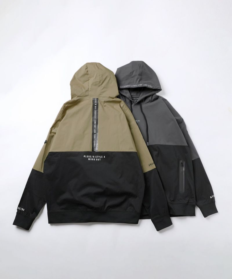 ストレッチ布帛長袖バイカラープルパーカー | REZES OFFICIAL