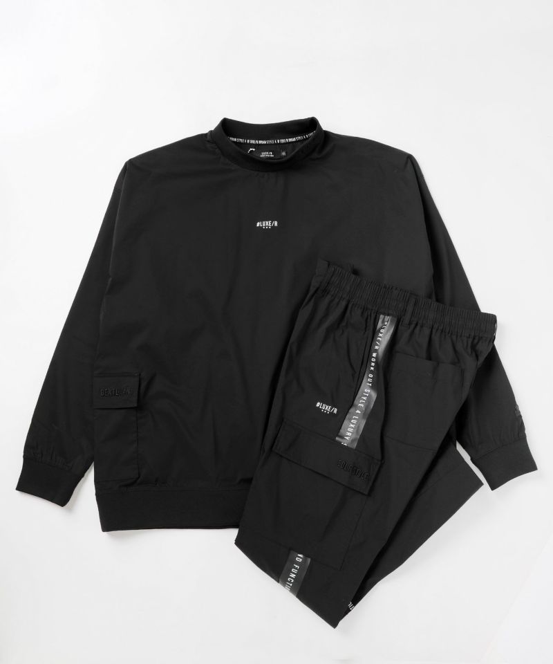 LUXE/R GOLF 撥水ストレッチ布帛止水ジッププルオーバー ストレッチ布帛止水ZIPラグランスリーブプルオーバー | REZES
