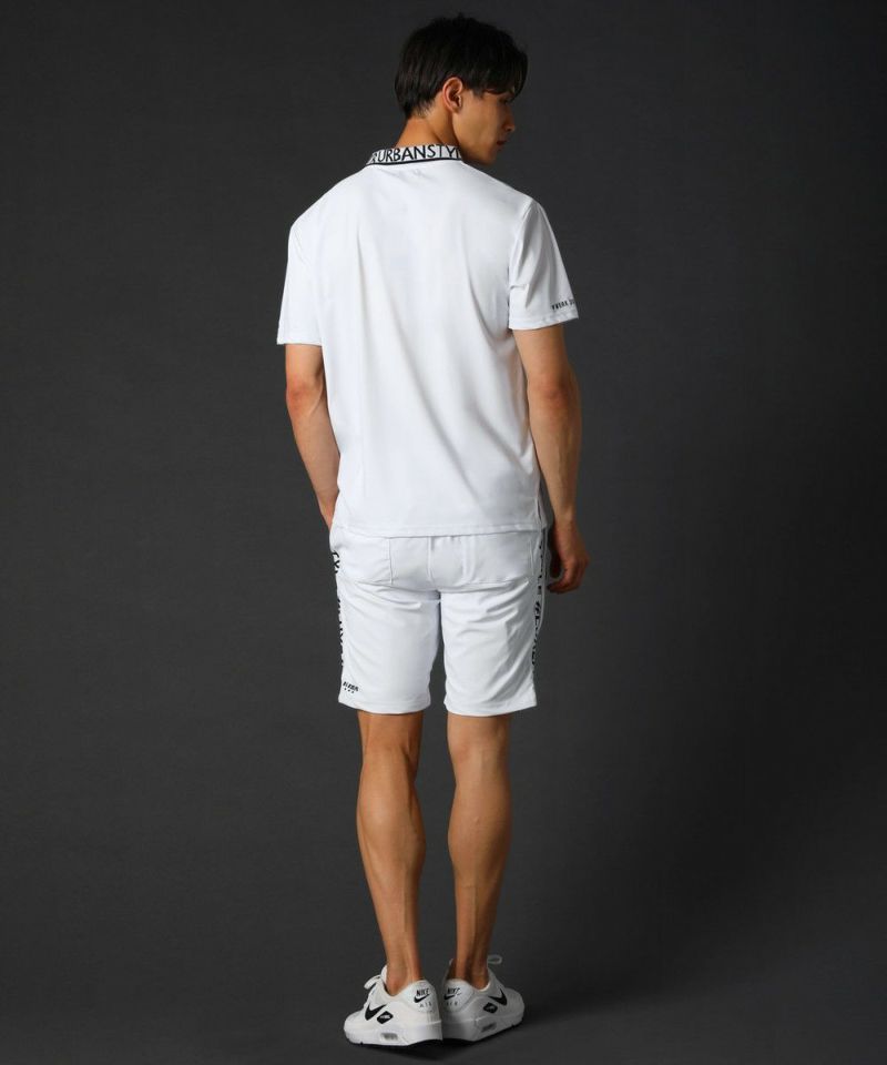 美品♡Resurrection♡バックラインロゴ♡ポロシャツ♡ 24SS】MEN DOT MESH COOL ワイドスプレッドカラー 半袖