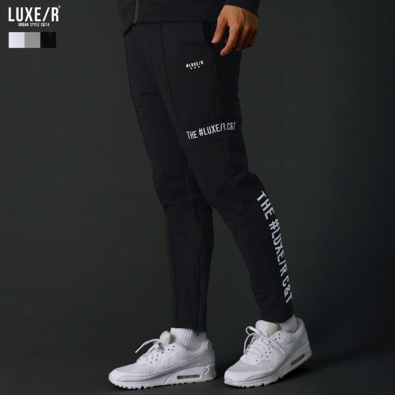 ベルトループ付き止水ジップフリースセンタープリーツ裾ジップパンツ