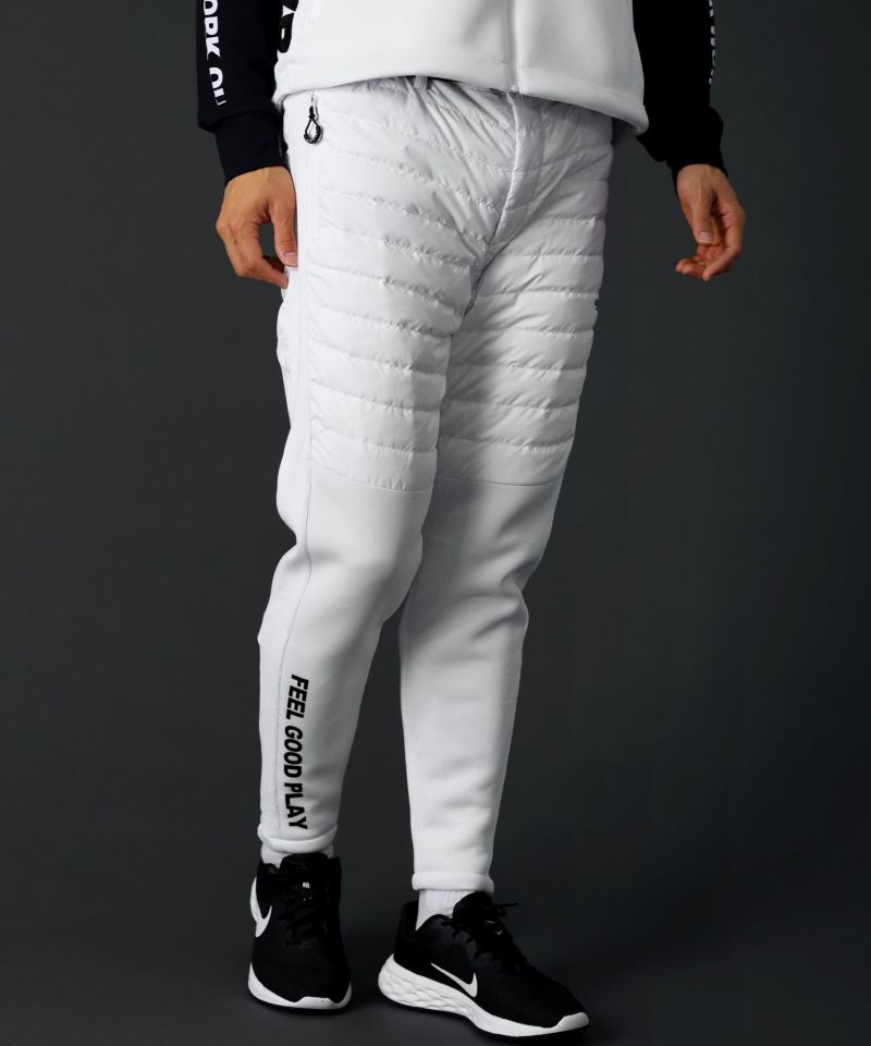 ベルトループ付き止水ジップ高密度タフタダウンフェザーパンツ | REZES