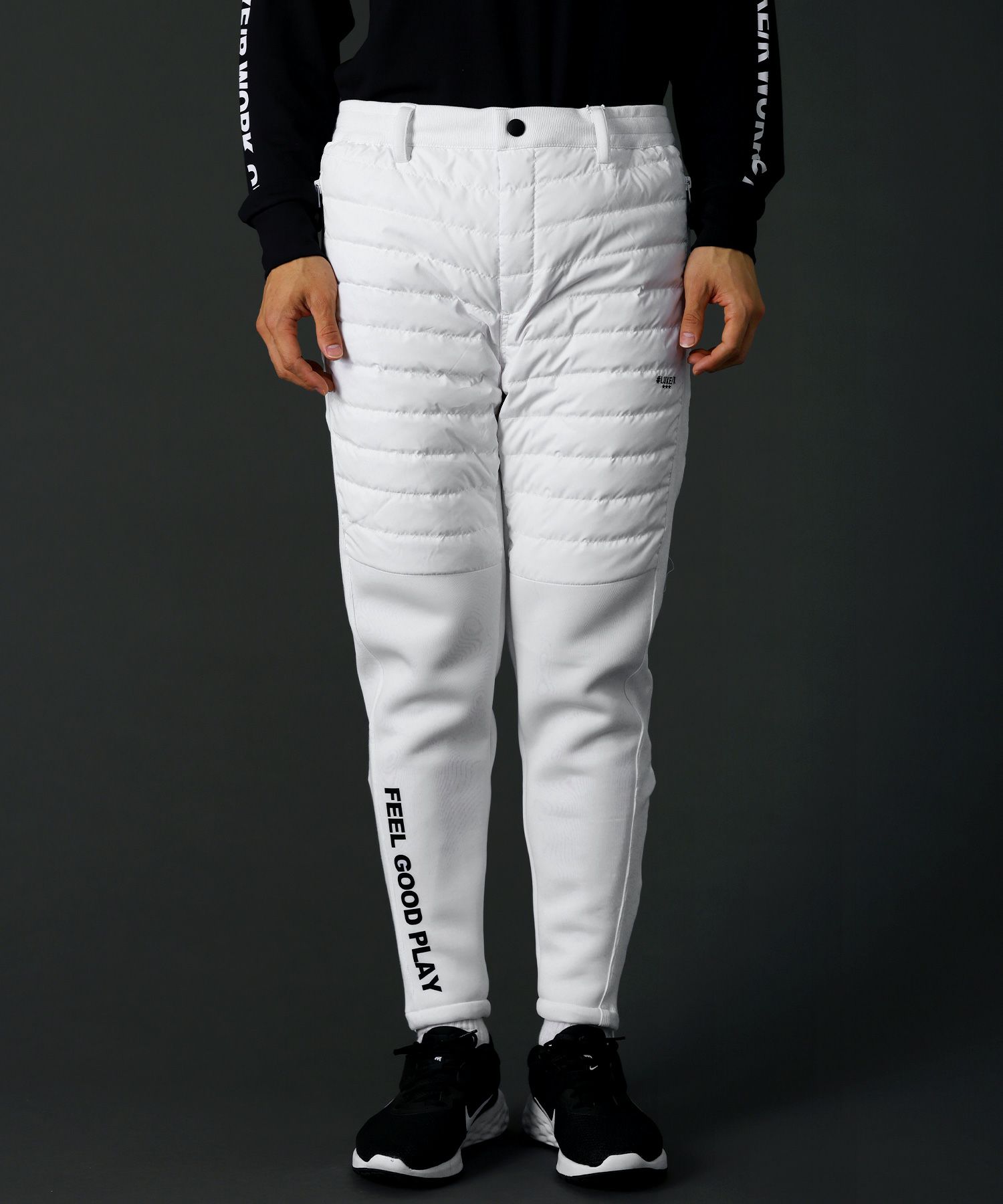 ベルトループ付き止水ジップ高密度タフタダウンフェザーパンツ | REZES