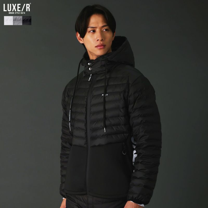 レジェス（REZES）/＜LUXE/R＞高密度タフタダウンフードジップジャケット 高密度タフタフード脱着可能止水ジップダウンジャケット | REZES