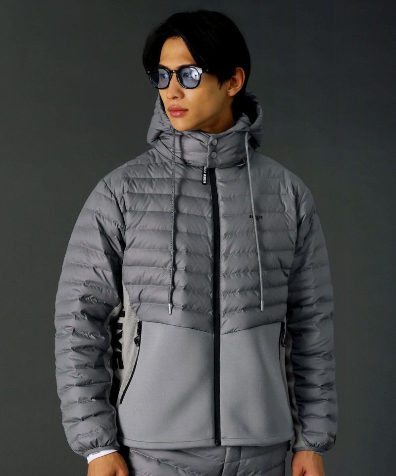 高密度タフタフード脱着可能止水ジップダウンジャケット | REZES