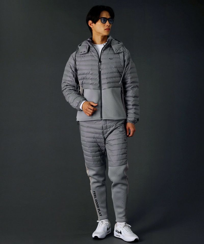 高密度タフタフード脱着可能止水ジップダウンジャケット | REZES