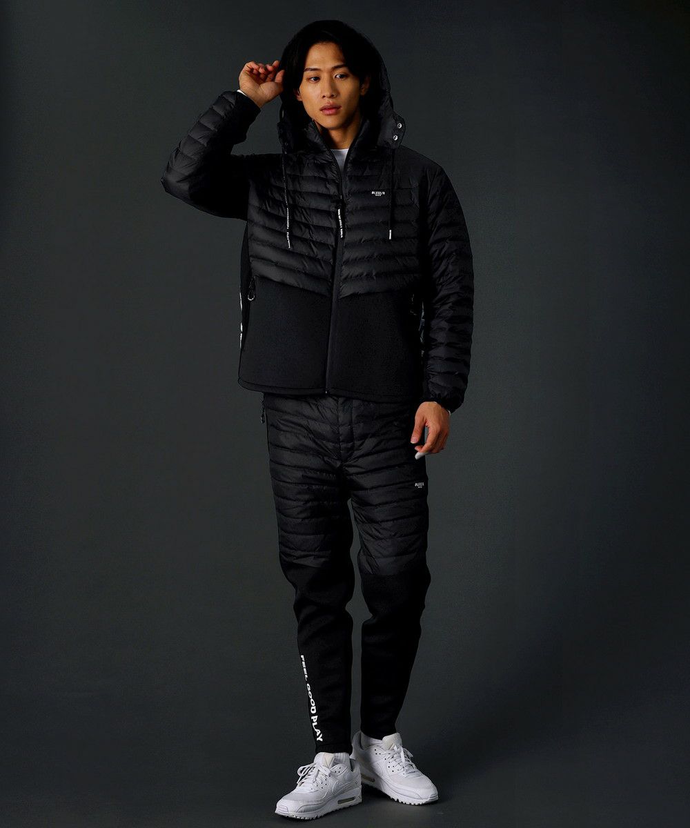 高密度タフタフード脱着可能止水ジップダウンジャケット | REZES